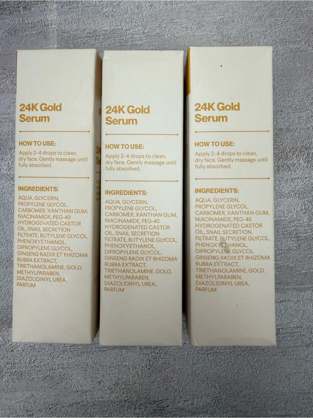 24K Gold Serum - Women Skincare (Gold) 3 bottles